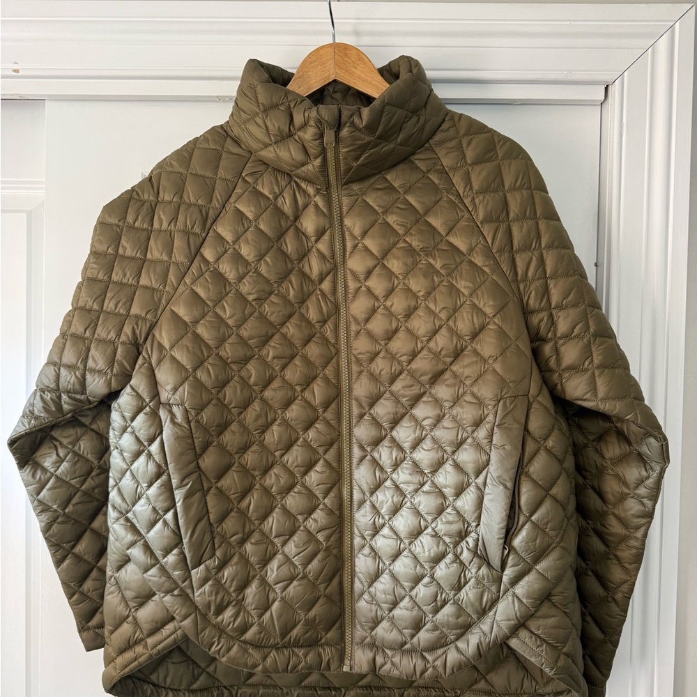 Athleta Whisper Featherless Olive Green Jacket